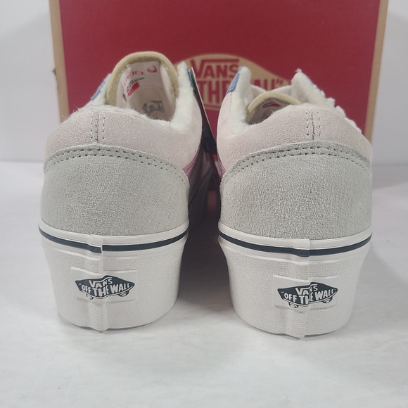 Vans Old Skool Stackform Platform Pig Suede Sherpa Multi Color Sneakers Women 7 - Picture 5 of 12